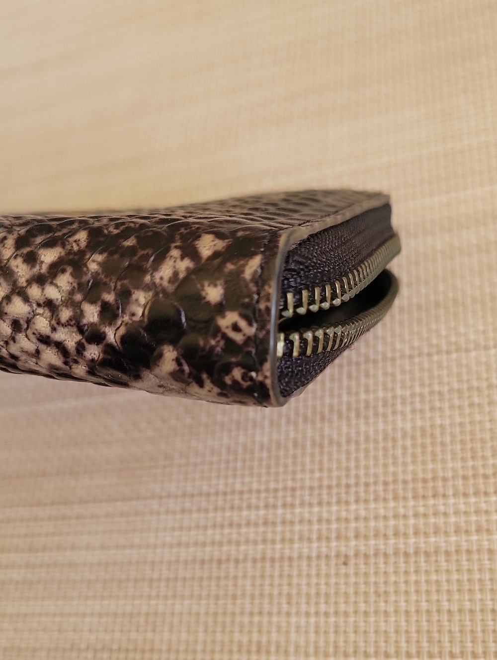 Coach Python Embossed Accordian Zip Wallet - Picture 10 of 12